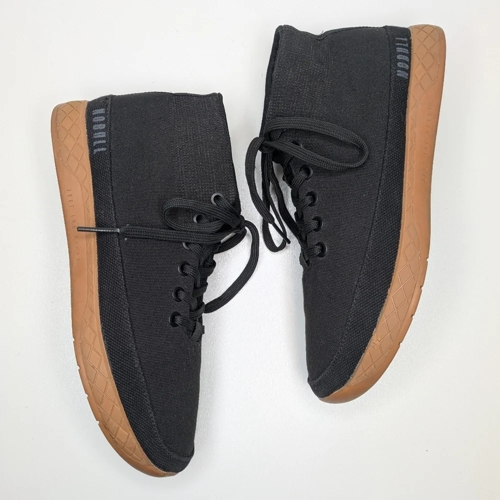 NOBULL Black Canvas Mid Top Outwork Sneakers Trainers Women's en's Size 8.5